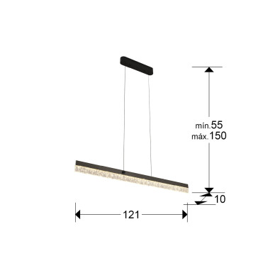 SCHULLER IXIAS Colgante Gris-Negro CCT TUYA
