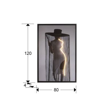 SCHULLER DIVA Cuadro con Luz LED 80x120