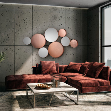 SCHULLER MALMO Espejo Oro Rosa 165x90