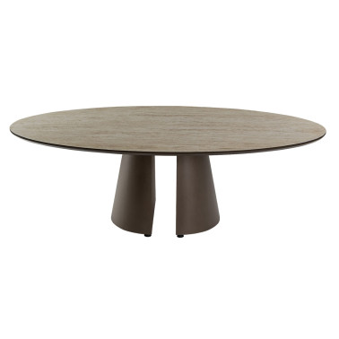 SCHULLER SAMARA Mesa de Centro Travertin-Marrón
