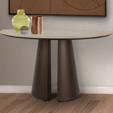 SCHULLER SAMARA Consola Travertino-Marrón