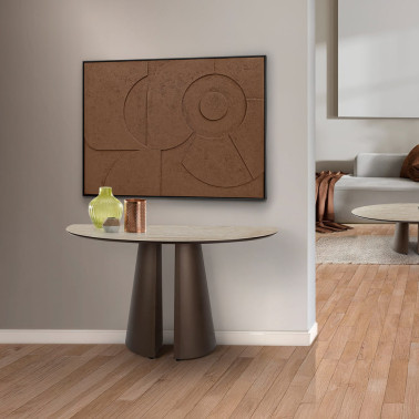 SCHULLER SAMARA Consola Travertino-Marrón