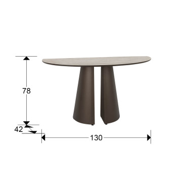 SCHULLER SAMARA Consola Travertino-Marrón