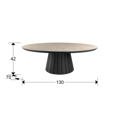 SCHULLER KORIA Mesa de Centro Piedra-Negro
