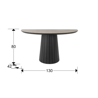 SCHULLER KORIA Consola Piedra-Negro