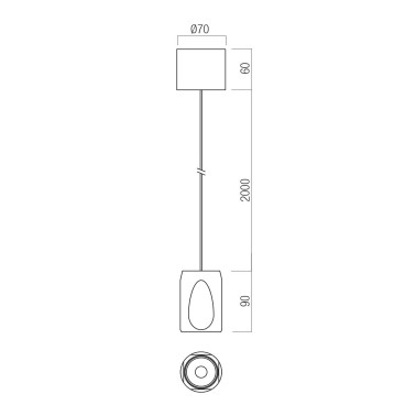 REDO CRISP LED 90 Colgante Negro CCT