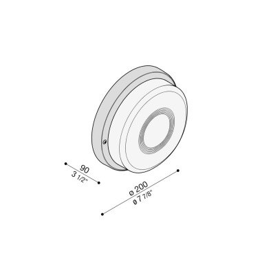 LOMBARDO TARTARUGA Redondo 200 Blanco