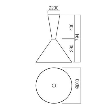REDO KONOS Ø600 Plafón Blanco