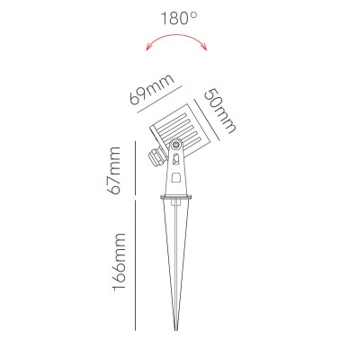 BENEITO FAURE ZAS SQ Estaca Corten de Luz Verde