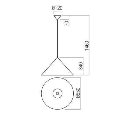 REDO KONOS 550 Colgante Cobre