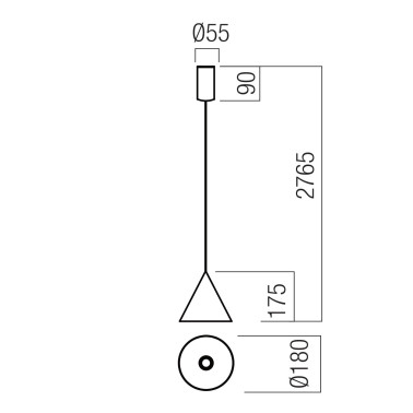 REDO KONOS LED 180 Colgante Blanco