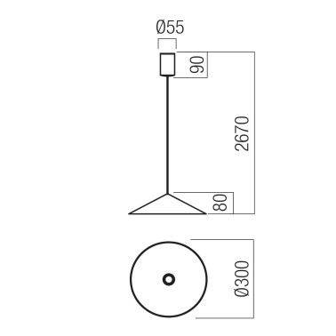 REDO KONOS LED 300 Colgante Cobre