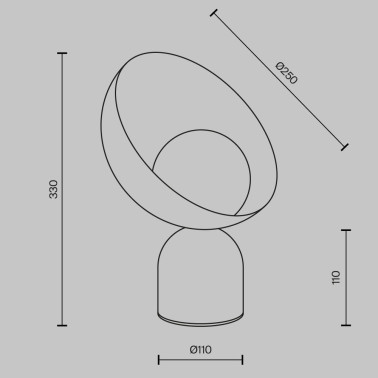 MAYTONI TAVO Sobremesa de Piedra con Pantalla