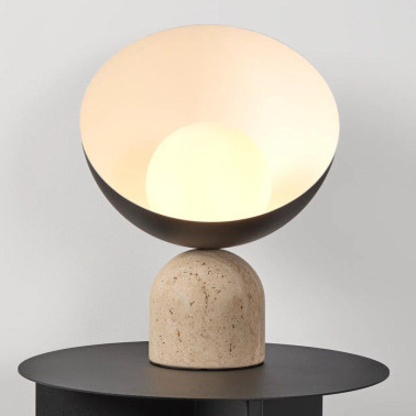 MAYTONI TAVO Sobremesa de Piedra con Pantalla