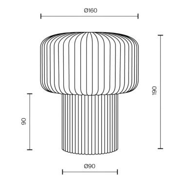 MAYTONI OMAGGIO Sobremesa de Cerámica-Cristal