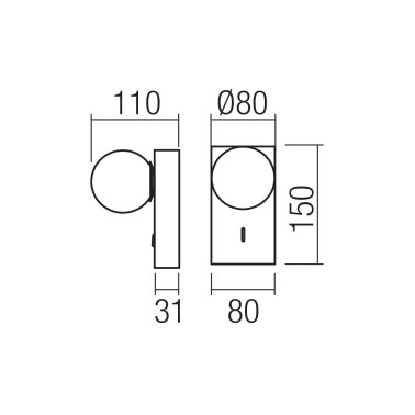 REDO NORMA LED 150 Aplique Varios Acabados