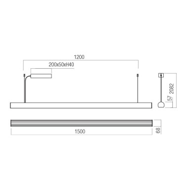 REDO CITYLINE LED 1500 Colgante Varios Acabados 2700K-3000K