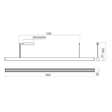 REDO CITYLINE LED 1800 Colgante Varios Acabados 2700K-3000K