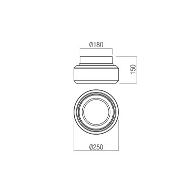 REDO SOLERA LED 250 Plafón Smokey