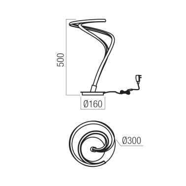 REDO TEMPEST LED 500 Sobremesa Varios Acabados