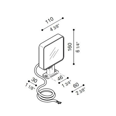 LOMBARDO TAG 110 WHITE Proyector Antracita IP66