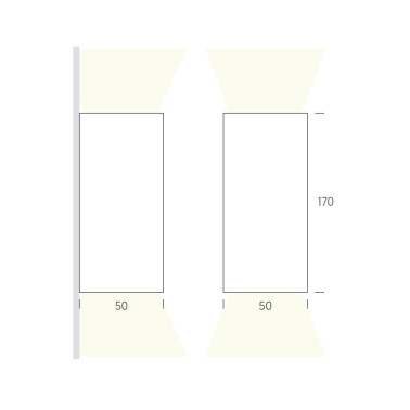 ONOK DOUBLE WALL Aplique de Luz Indirecta Champán