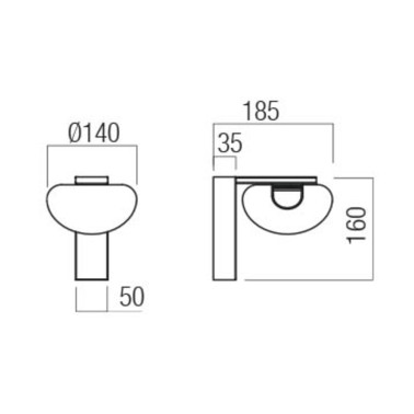REDO SINCLAIR LED 160 Aplique Varios Acabados 3000K