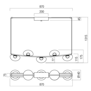 REDO SINCLAIR LED 870 Colgante Varios Acabados 3000K