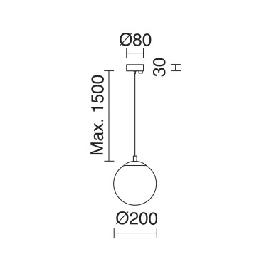 EXO LIGHTING OXY 200 Colgante Blanco-Opal Alabastro