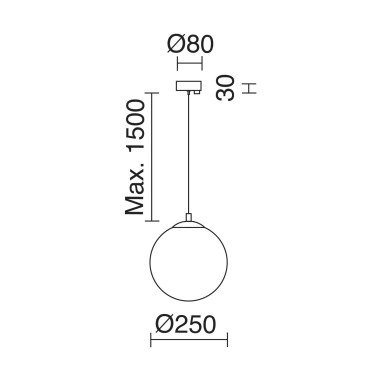 EXO LIGHTING OXY 250 Colgante Blanco-Opal