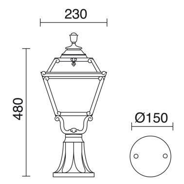 DOPO INDURA MINI 4 Sobremuro Clásico Negro IP55