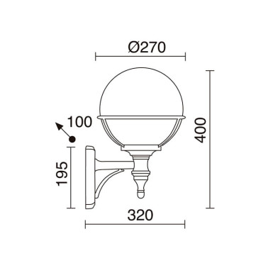 DOPO CLIC-CLAC GLOBO Aplique Clásico Negro