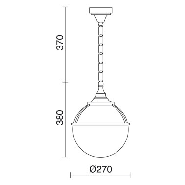 DOPO CLIC-CLAC GLOBO Colgante Clásico Negro