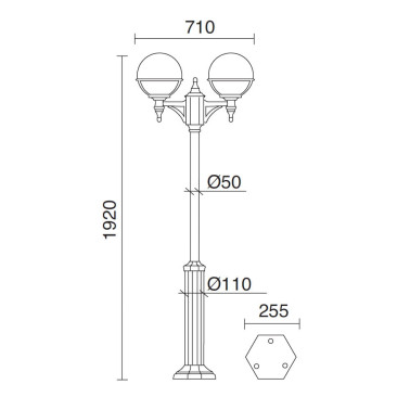 DOPO CLIC-CLAC GLOBO Farola 2 Brazos Clásica Blanco