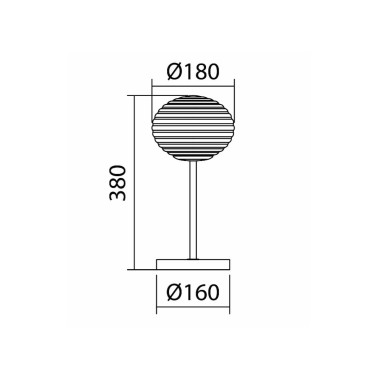 MDC CIAO Lámpara de Sobremesa Latón Mate