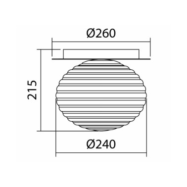 MDC CIAO Plafón de Techo Latón Mate