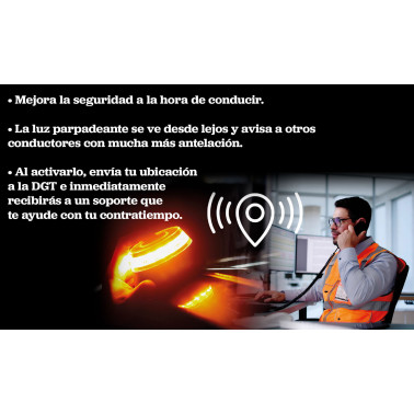 BALIZA LUZ DE EMERGENCIA V16 GEOLOCALIZADA