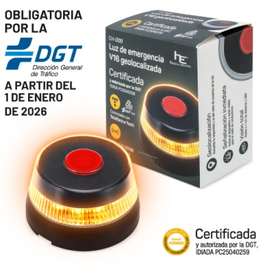 BALIZA LUZ DE EMERGENCIA V16 GEOLOCALIZADA