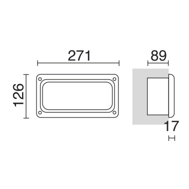CRISTHER COC Empotrable de Pared Blanco IP65