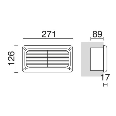 CRISTHER COC GRID Empotrable de Pared Negro IP65