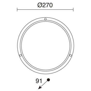 CRISTHER PLAFF Plafón-Aplique Blanco IP65