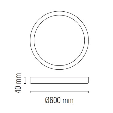 LIGHTED Panel LED de Superficie Ø600 40W