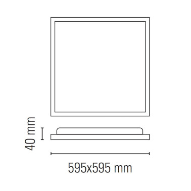 LIGHTED Panel LED Frameless 60x60 40W 4000K