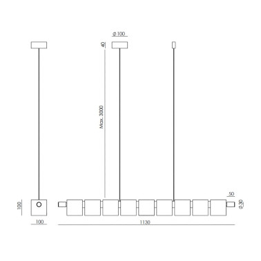 AROMAS CUBIC Colgante Lineal de Alabastro