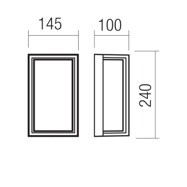 REDO QUADRIS 145 Aplique Corten 2700K-3000K