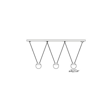 FARO MINE GLASS SPACE 3L Colgante Blanco