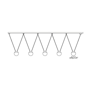 FARO MINE PC SPACE 5L Colgante blanco