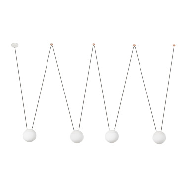 FARO MINE GLASS SPACE 4L Colgante Blanco