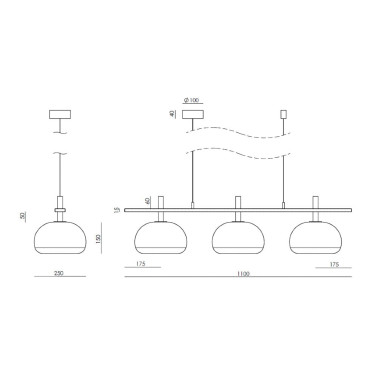 AROMAS CLOUD Colgante Lineal de 3L Personalizable