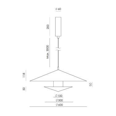 AROMAS GEHIT 600 Colgante de Metal-Madera